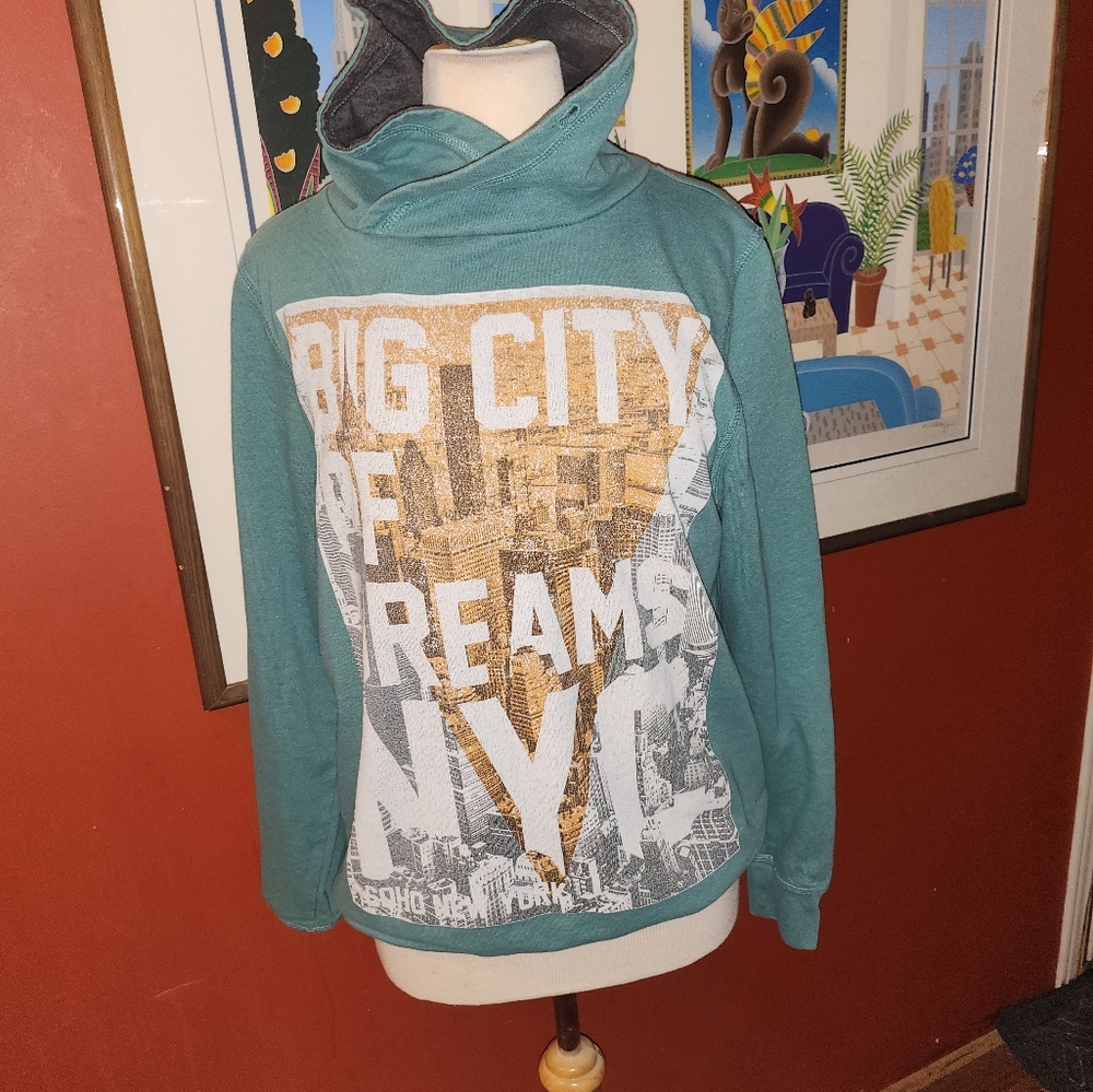 Womens high collar sweatshirt
